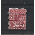 GB.SG327 1d Scarlet.Fine Used.Jun25b
