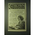 1900 Geo. P. Bent Crown Pianos Ad - They charm ...