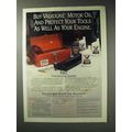 1992 Valvoline Motor Oil Ad - Protect Your Tools