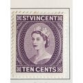 St Vincent QEII 1964 10c Deep Lilac Mounted Min...