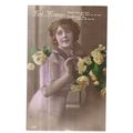 FOND MESSAGE ..used greetings postcard 1921 pos...