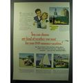1949 Pan American Airlines Ad - You can choose ...