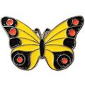 Yellow & Black Butterfly 26mm Metal Enamel Pin ...