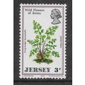 JERSEY 1972 WILD FLOWERS 3p JERSEY FERN SG 69 M...