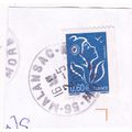 France 2005 MALANSAC POSTMARK on Marianne 0.55e...