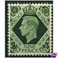 1937 SG473 9d Deep Olive Green Mounted Mint