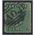 Antigua 1863 SG9 6d Dark Green Good/Fine Used . ..