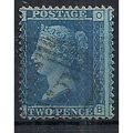 1858 SG45 2d Blue Plate 9 Fine Used Check Lette...