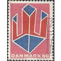 DENMARK, Non-figurative drawing, pink 1969, 60ore