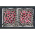 NEW ZEALAND 1935 SG 566 HORZ PAIR 9d SCARLET & ...