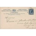 Canada #P21 Postal Card Victoria USED 1900 over...