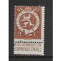 BELGIUM 1912 2c BROWN SG 134 M / MINT