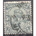 India 1911 - SG 201 - KGV 3p grey - used 10