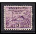 752 3c Washington's Hdqs Fine MNH ZA2857