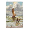 PRINTED ARTIST DRAWN POSTCARD OF FISHING BOAT B...