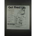 1991 Isokern Fireplace Ad - Get fired up