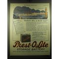 1921 Prest-O-Lite Storage Battery Ad - Flagship...