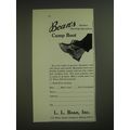 1974 L.L. Bean Camp Boot Ad - Bean's Outdoor sporting specialties