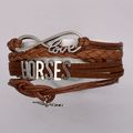 Bracelet Love Horses Vegan Leather #526