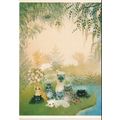 Unused Art Postcard - Huit chats attentifs - Wi...