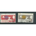 barbados stamps sg320 sg 320 itu set used vfu 1965