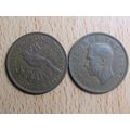 New Zealand 1950 1d Penny Coin