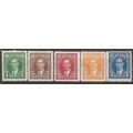 Canada 1937 Definitive Set to 5c SG357-361 Moun...