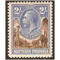 Northern Rhodesia KGV 1925 2/- Brown & Ultramar...