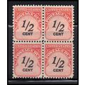 J88 1/2c Postage Due Fine MNH Blk/4 O7068