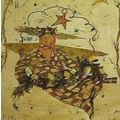 Vintage Fabric Angel with Garland Doll Primitiv...