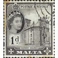 MALTA, Victory Church Valletta, greyscale 1956, 1d