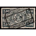 Belgium 1941 Railway Parcelpost 3,00Fr Used Sta...