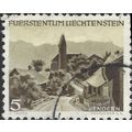 LIECHTENSTEIN, Village Landscape, grey 1949, 5c