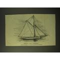 1887 Illustration by J Payne - American Yacht V...