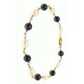Genuine Black & White Pearl Bead Bracelet Real ...