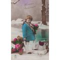Teddy Bear Tinted Antique Happy Birthday Greeti...