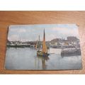 1908 fr Postcard - Fishing Boat entering Folkes...