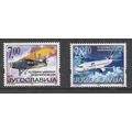 YUGOSLAVIA 2003 CIVILIAN AIRCRAFT SET 2 VALS UM...