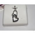 Real Blue .15ctw Diamond Open Double Dangle Hea...