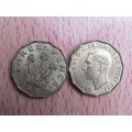 GB 1952 George VI Brass Threepence 3d Coin High...
