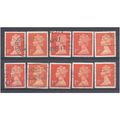 BULK STOCK.(1st) Bright Orange-Red x 10.Type Un...