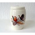 Vintage spice jar and lid pheasant design James...