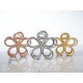 Medium/small rose gold silver metal flower hair...