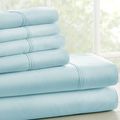 Queen Size Aqua 6 Piece Wrinkle Resistant Micro...