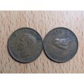 GB 1938 George VI Wren Farthing Coin