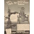 ORBIT VALVE COMPANY 1954 high low pressure prod...