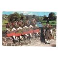 6 GIRLS IN WELSH NATIONAL COSTUME used vintage ...