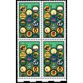 2251, Mint NH 22¢ Black Color Shift Block Freak...