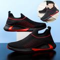 Fashion Mesh Sock Shoes With Striped Design Men...