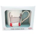 Red Welly Cat Mug 9.5 CM Fine China Ceramic Mic...
